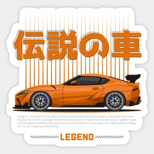 Tuner Orange MK5 A90 JDM Sticker